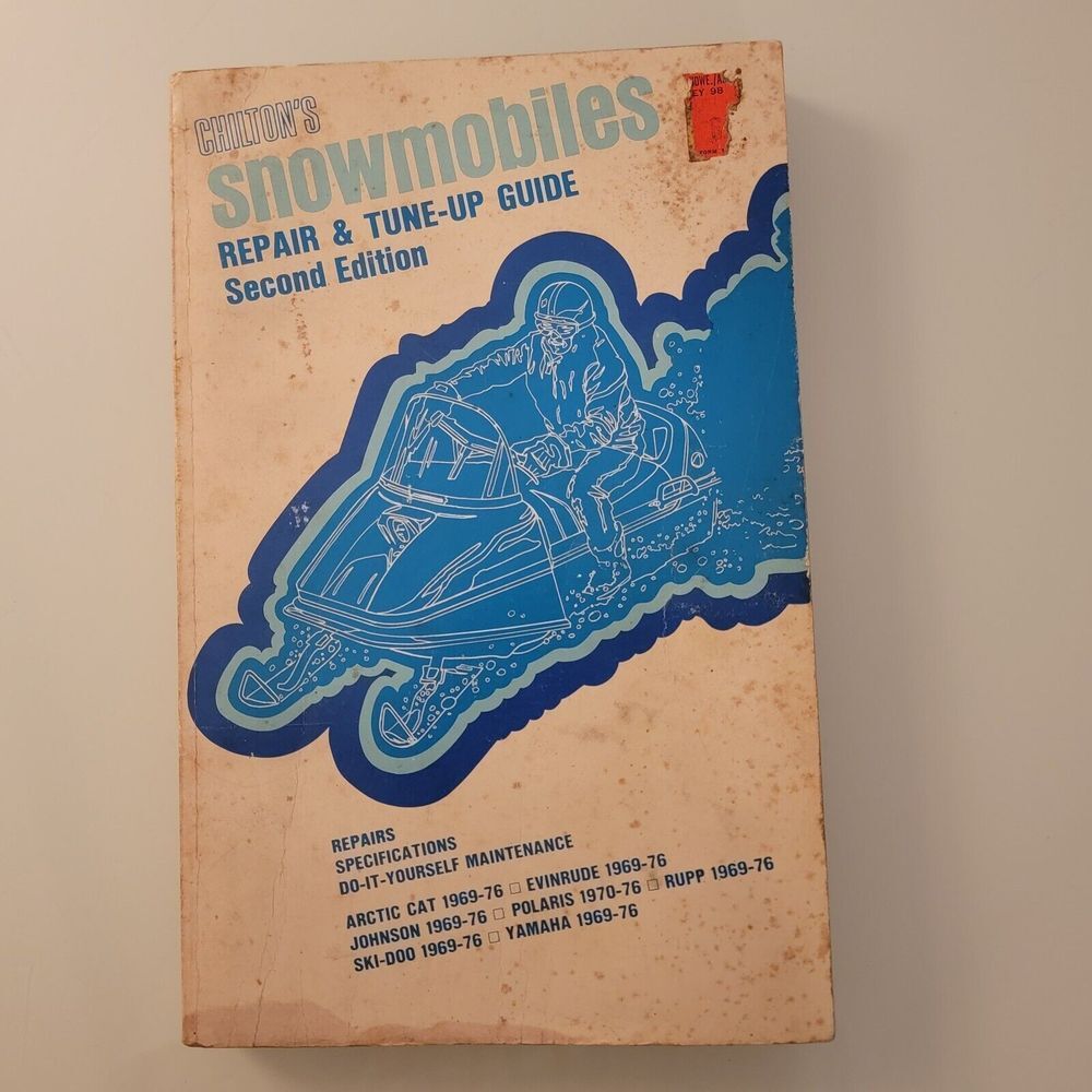 1975 Chilton's Snowmobile Repair And Tune‎ Up Guide Book Made In USA